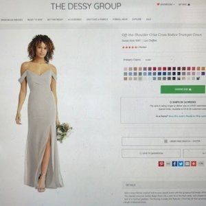 Social Bridesmaid Dress, Oyster, Size 10